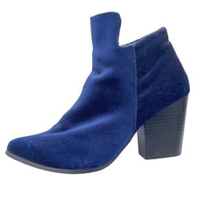 Blue Velvet Booties